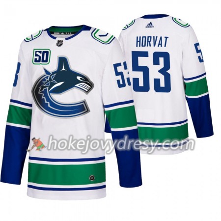 Pánské Hokejový Dres Vancouver Canucks Bo Horvat 53 50th Anniversary Adidas 2019-2020 Bílá Authentic